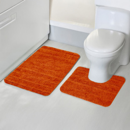 Velosso Lexington Orange Bath Mat Set - Size: 50 x 80 x 1cm - Wilko - thumbnail 3