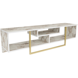 Decorotika Asal 3 Shelf Ephesus and Gold Modern TV Unit - Size: 40 x 149.4 x 35.2cm - Multi - Wilko - thumbnail 3