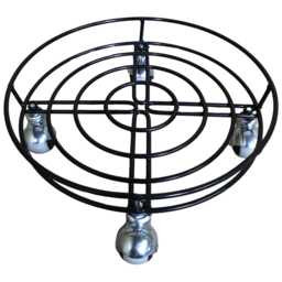 Samuel Alexander Black Heavy Duty Metal Garden Pot Stand 27cm - Size: 27 x 27 x 27cm - Wilko