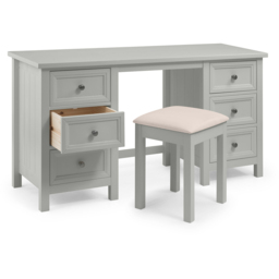 Julian Bowen Maine 6 Drawer Dove Grey Dressing Table - Size: 44 x 145 x 74cm - Wilko - thumbnail 6