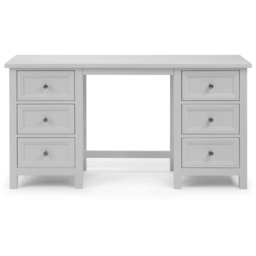 Julian Bowen Maine 6 Drawer Dove Grey Dressing Table - Size: 44 x 145 x 74cm - Wilko - thumbnail 4