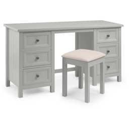 Julian Bowen Maine 6 Drawer Dove Grey Dressing Table - Size: 44 x 145 x 74cm - Wilko - thumbnail 5