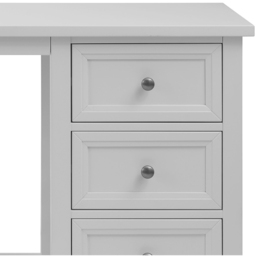 Julian Bowen Maine 6 Drawer Dove Grey Dressing Table - Size: 44 x 145 x 74cm - Wilko - thumbnail 7
