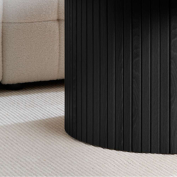Birlea Axel Round Fluted Black Coffee Table - Size: 40 x 120 x 80cm - SleepSoul - Wilko - thumbnail 6