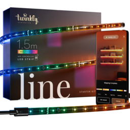 Twinkly Line 100 RGB LED Smart Light Strip Starter Kit 1.5m - Size: 6 x 20 x 18cm - Black - Wilko - thumbnail 3