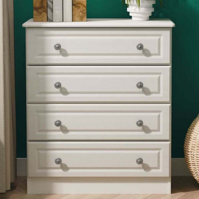 Crowndale Pembroke 4 Drawer Grey Ash Chest of Drawers Ready Assembled - Wilko - image 1