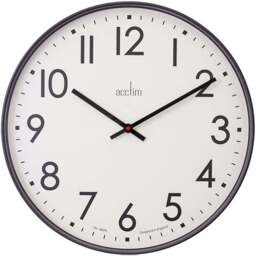 Acctim Ashridge Dark Grey Round Wall Clock 50cm - Size: 4 x 50 x 50cm - Wilko