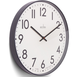Acctim Ashridge Dark Grey Round Wall Clock 50cm - Size: 4 x 50 x 50cm - Wilko - thumbnail 3