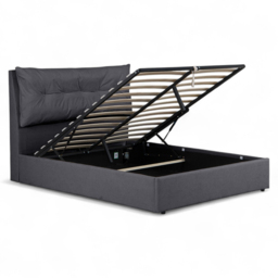 OAT Home Prestbury Double Charcoal Grey Ottoman Bed - Wilko - thumbnail 5