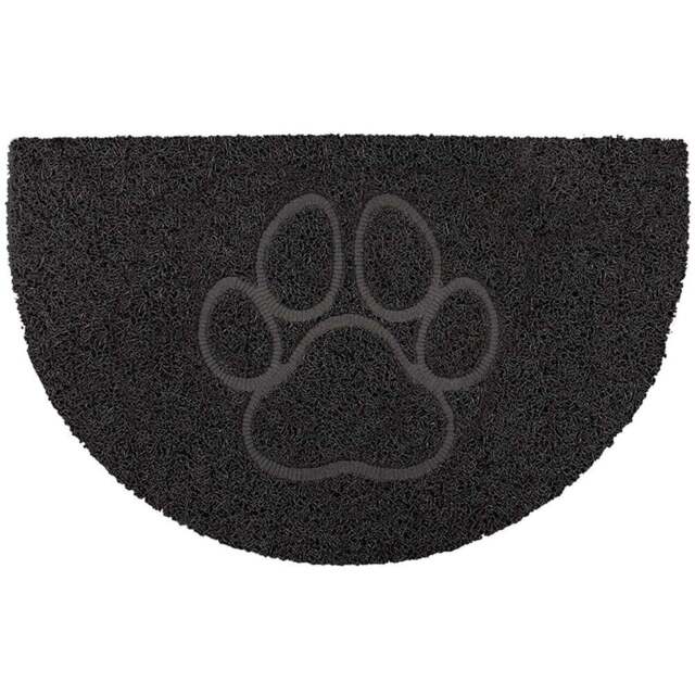 Oseasons Black Paw Half Moon Doormat 70 x 44cm - Wilko - image 1