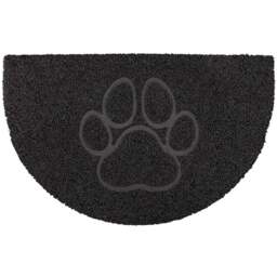 Oseasons Black Paw Half Moon Doormat 70 x 44cm - Wilko - thumbnail 1