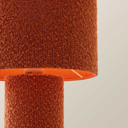 ValueLights Ash Rust Boucle Table Lamp and Bulb - Size: 32.5 x 22 x 22cm - Red - Wilko - thumbnail 5