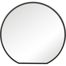 MirrorOutlet The Circulus Black Flat Bottom Circular Outdoor Garden Wall Mirror 105 x 100cm - Size: 100 x 105 x 3cm - Wilko - thumbnail 1