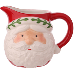 The Seasonal Gift Co. Santa & Friends 2 Piece Nordic Ceramic Sugar Bowl and Jug Set - Size: 10.5 x 13 x 9cm - Red - Wilko - thumbnail 5