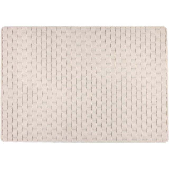 My Mat Ivory Sculptured Basketweave Washable Rug 140 x 200cm - Cream - Wilko - image 1
