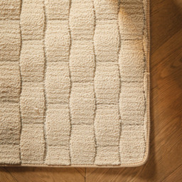 My Mat Ivory Sculptured Basketweave Washable Rug 140 x 200cm - Cream - Wilko - thumbnail 6