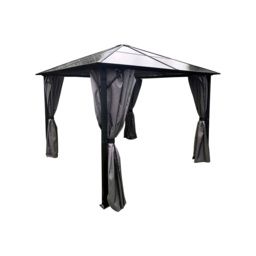 Glendale Peninsula 4 x 3m Polycarbonate Grey Garden Gazebo - Size: 3 x 4m - Wilko - thumbnail 3