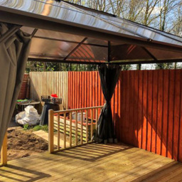 Glendale Peninsula 4 x 3m Polycarbonate Grey Garden Gazebo - Size: 3 x 4m - Wilko - thumbnail 6