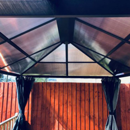 Glendale Peninsula 4 x 3m Polycarbonate Grey Garden Gazebo - Size: 3 x 4m - Wilko - thumbnail 5