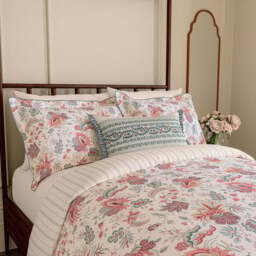 V&A Chintz Reverie Super King Size Red and Teal Duvet Set - Red/ Teal - Wilko - thumbnail 5