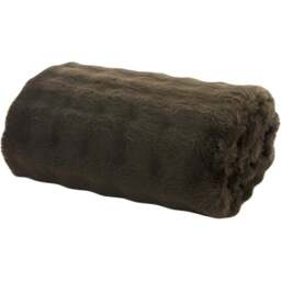 Deyongs Dey Fernley Dark Brown Faux Fur Throw 150 x 200cm - Wilko