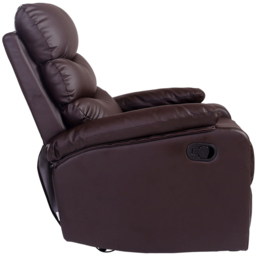 Furniture Online Ashby Brown Leather Recliner Chair - Size: 100 x 75 x 90cm - Wilko - thumbnail 4
