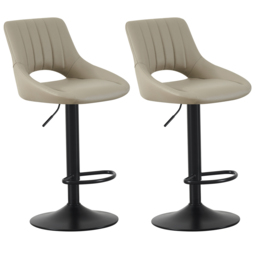 Stella Brown Height Adjustable Kitchen Bar Stool with Footrest Set of 2 - MCC - Wilko - thumbnail 3