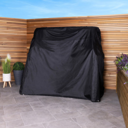 Charles Bentley 3 Seater Garden Swing Seat Cover Black - Size: H192 x L194 x W133cm - Wilko - thumbnail 3