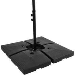 Living and Home Dark Grey 2 Tier Solar Light Cantilever Parasol with Square Base 3m - Wilko - thumbnail 6
