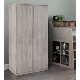 Julian Bowen Jupiter 2 Door Grey Oak Wardrobe - Wood - Wilko - thumbnail 6