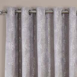 Grace Chenille Curtain Grey 168cm 137cm - Divante Finest - Wilko - thumbnail 4