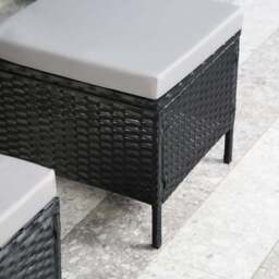 Home Garden Direct Thalia 8 Seater Black Rattan Corner Sofa Set - Wilko - thumbnail 7