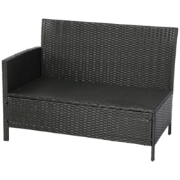 Home Garden Direct Thalia 8 Seater Black Rattan Corner Sofa Set - Wilko - thumbnail 5
