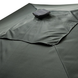 Living and Home Dark Grey Square LED Rotatable Cantilever Parasol with Base 3m - Wilko - thumbnail 5