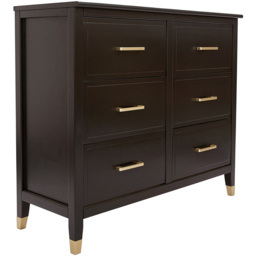 Palazzi 6 Drawer Black Chest of Drawers - Wilko - thumbnail 3