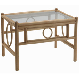 Desser Furniture Madrid Light Oak Natural Rattan Coffee Table - Size: 48.0 cm x 67.0 cm x 53.0 cmcm - Brown - Wilko - thumbnail 3