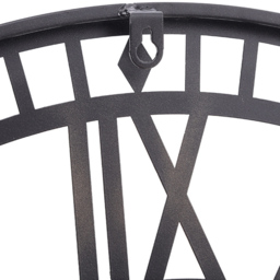 Living and Home Black and Gold Roman Round Metal Wall Clock 80cm - Size: 80 x 80 x 5.5cm - Multi - Wilko - thumbnail 4