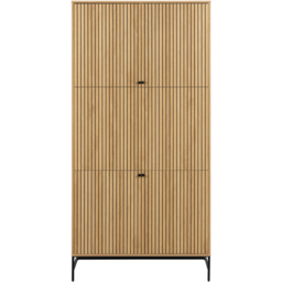 Florence Albany 4 Door Black and Oak Wardrobe - Multi - Furniture To Go - Wilko - thumbnail 5