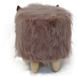 Gardeco Rosie The Highland Cow Light Pink Synthetic Fur Footstool - Size: 36 x 61 x 32cm - Wilko - thumbnail 6