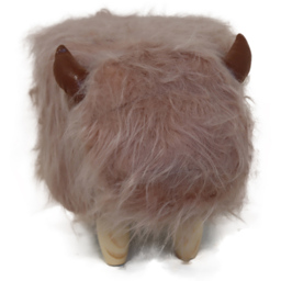 Gardeco Rosie The Highland Cow Light Pink Synthetic Fur Footstool - Size: 36 x 61 x 32cm - Wilko - thumbnail 7