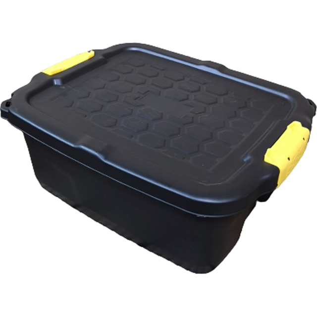 Samuel Alexander 24L Black Heavy Duty Lockable Storage Box - Size: 20 x 38 x 50cm - Wilko - image 1