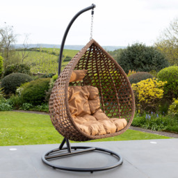 Artemis Home Henley Brown Swing Chair - Size: 1 Seater - Wilko - thumbnail 3