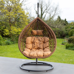 Artemis Home Henley Brown Swing Chair - Size: 1 Seater - Wilko - thumbnail 4
