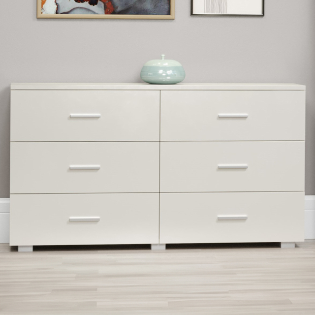 Core Products Lido 6 Drawer White Chest of Drawers - Wilko - image 1