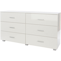 Core Products Lido 6 Drawer White Chest of Drawers - Wilko - thumbnail 3