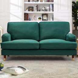 Woodbury 2 Seater Green Velvet Sofa - Artemis Home - Wilko