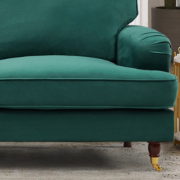 Woodbury 2 Seater Green Velvet Sofa - Artemis Home - Wilko - thumbnail 4