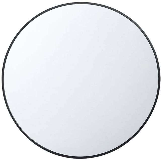 Neo Black Metal Frame Anti-Rust Wall Mounted Round Mirror 60cm - Size: 60 x 60 x 2cm - Wilko - image 1