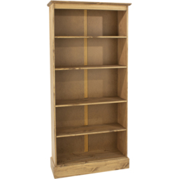 Core Products Corona 5 Shelf Pine Tall Bookcase - Brown - Wilko - thumbnail 3
