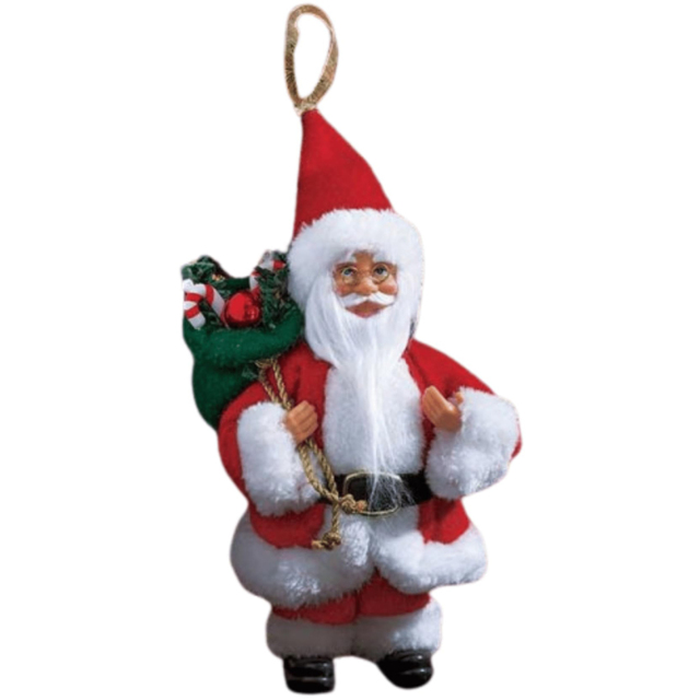 Samuel Alexander Red and White Santa Hanging Pendant Decoration 24cm - Size: 24 x 24 x 24cm - Red / White - Wilko - image 1